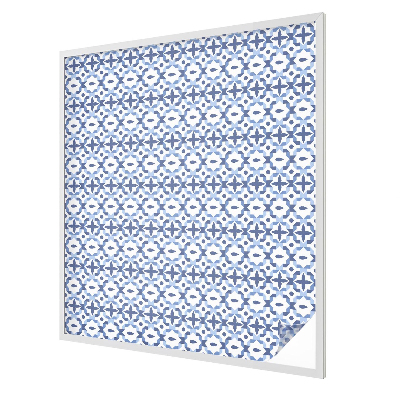 Witraż przyklejany na okno folia matowa Niebieska mozaika