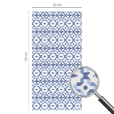 Witraż przyklejany na okno folia matowa Niebieska mozaika