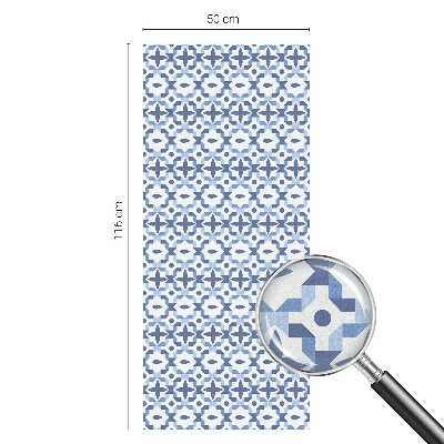 Witraż przyklejany na okno folia matowa Niebieska mozaika