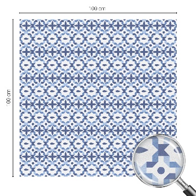 Witraż przyklejany na okno folia matowa Niebieska mozaika