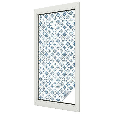 Naklejka witraż na szybę mleczna Kwiatowy ornament