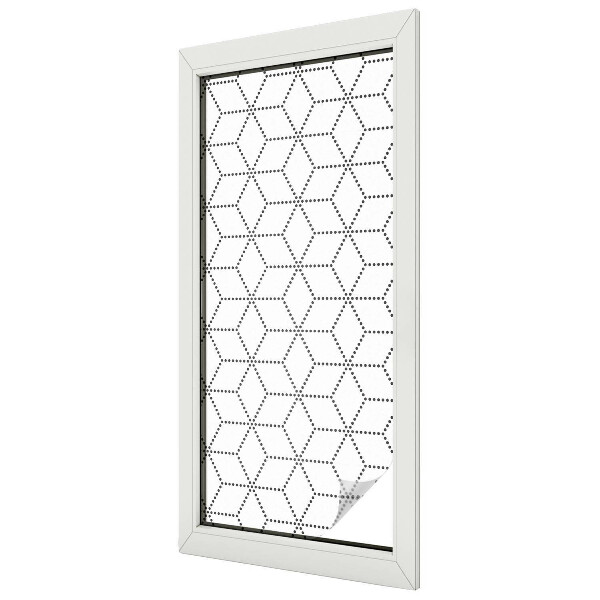 Folia mleczna na okno wzór witraż Kropkowane romby