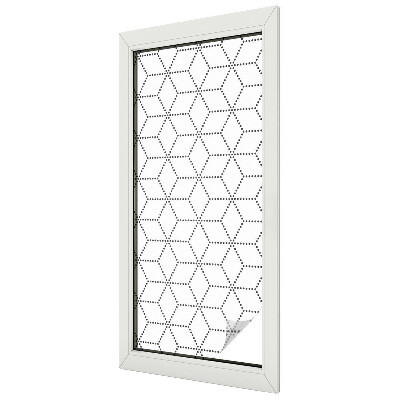 Folia mleczna na okno wzór witraż Kropkowane romby