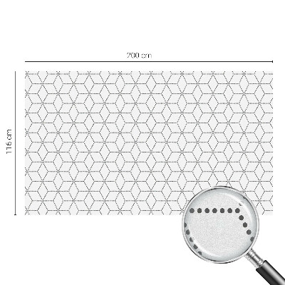 Folia mleczna na okno wzór witraż Kropkowane romby