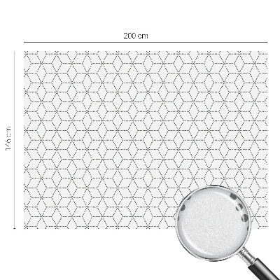 Folia mleczna na okno wzór witraż Kropkowane romby