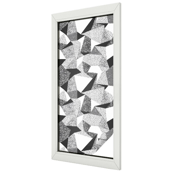Witraż przyklejany na okno folia matowa Geometryczne figury