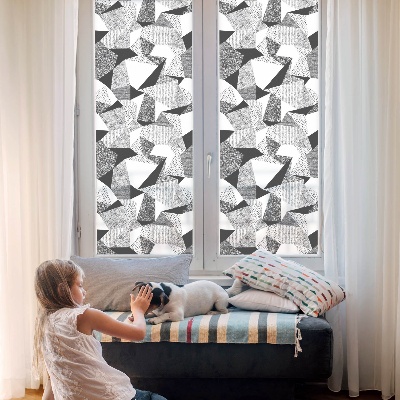 Witraż przyklejany na okno folia matowa Geometryczne figury