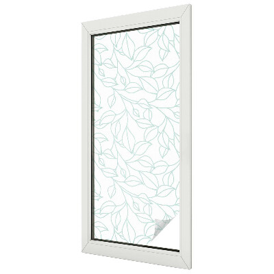Naklejka witraż na szybę mleczna Delikatne liście