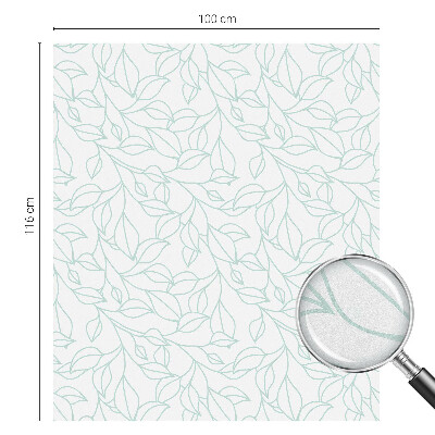 Naklejka witraż na szybę mleczna Delikatne liście