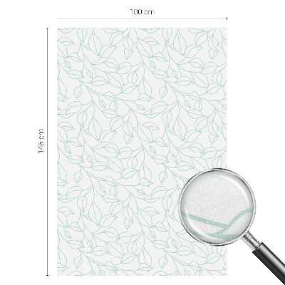 Naklejka witraż na szybę mleczna Delikatne liście