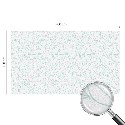 Naklejka witraż na szybę mleczna Delikatne liście