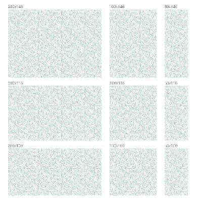 Naklejka witraż na szybę mleczna Delikatne liście