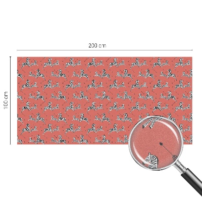 Naklejka witraż na szybę mleczna Zebra motyw