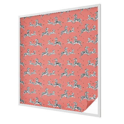 Naklejka witraż na szybę mleczna Zebra motyw