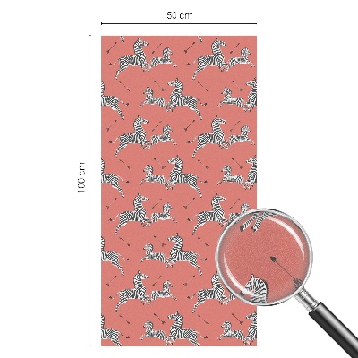 Naklejka witraż na szybę mleczna Zebra motyw