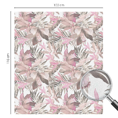 Witraż przyklejany na okno folia matowa Pastelowe kwiaty