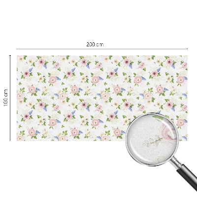 Folia okienna dekoracyjna witraż Kwiatowy wzór