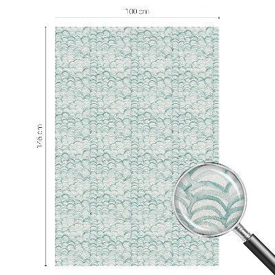 Witraż przyklejany na okno folia matowa Zielona fala