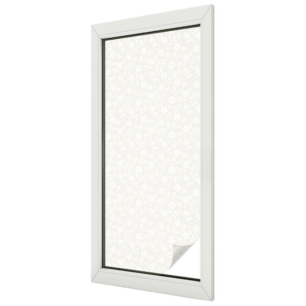 Witraż przyklejany na okno folia matowa Kwiatowy wzór