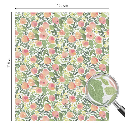 Folia mleczna na okno wzór witraż Owocowy wzór