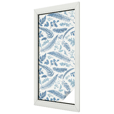 Naklejka witraż na szybę mleczna Botaniczny wzór