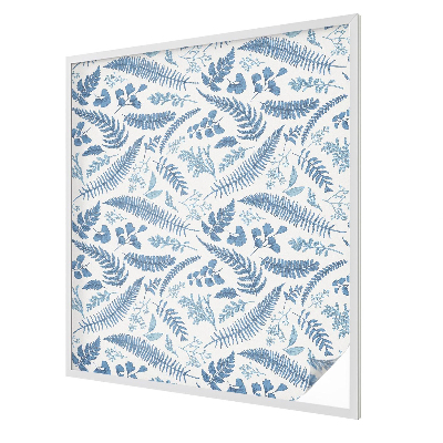 Naklejka witraż na szybę mleczna Botaniczny wzór