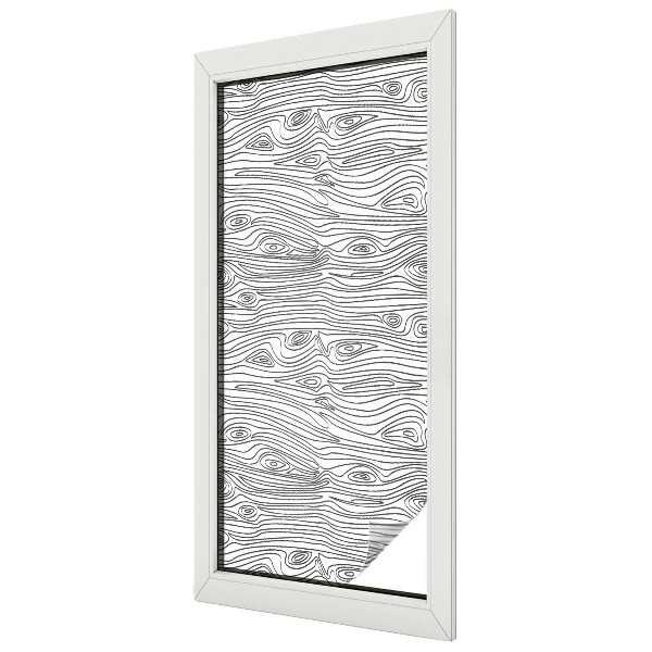 Folia okienna dekoracyjna witraż Linie drewna