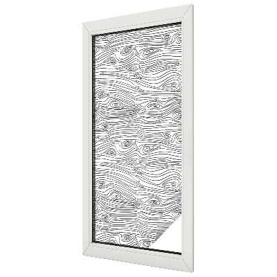 Folia okienna dekoracyjna witraż Linie drewna