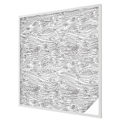 Folia okienna dekoracyjna witraż Linie drewna