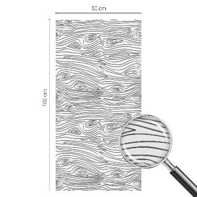 Folia okienna dekoracyjna witraż Linie drewna
