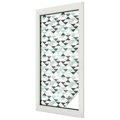 Naklejka witraż na szybę mleczna Trójkątne wzory