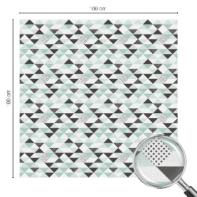 Naklejka witraż na szybę mleczna Trójkątne wzory