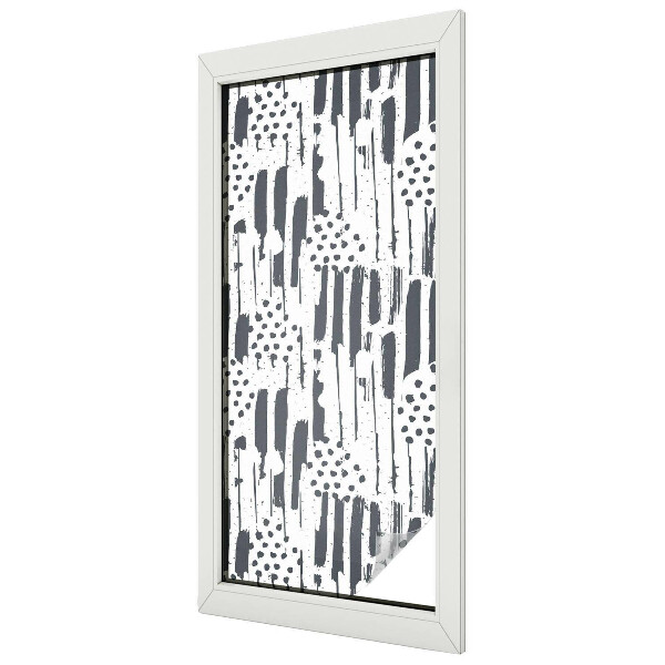 Folia okienna dekoracyjna witraż Pasy i kropki