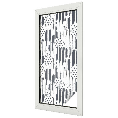 Folia okienna dekoracyjna witraż Pasy i kropki