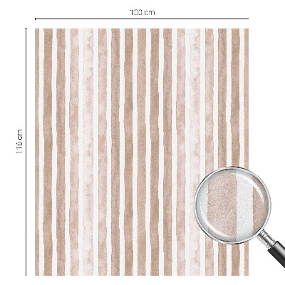 Folia mleczna na okno wzór witraż Brązowe pasy