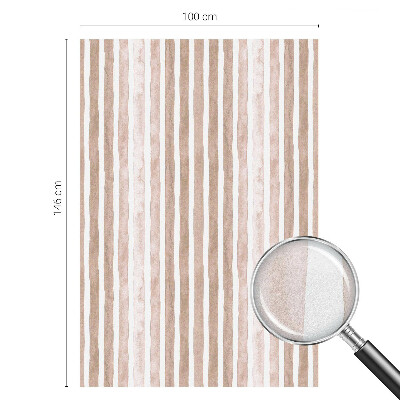 Folia mleczna na okno wzór witraż Brązowe pasy