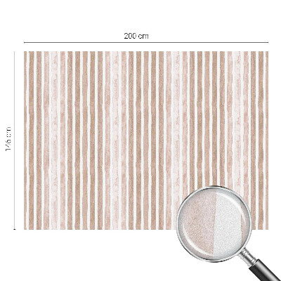 Folia mleczna na okno wzór witraż Brązowe pasy