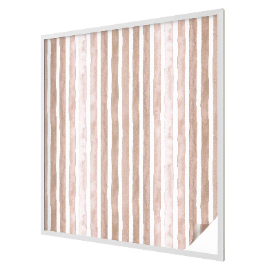 Folia mleczna na okno wzór witraż Brązowe pasy