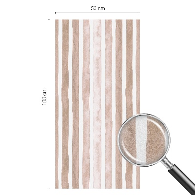 Folia mleczna na okno wzór witraż Brązowe pasy