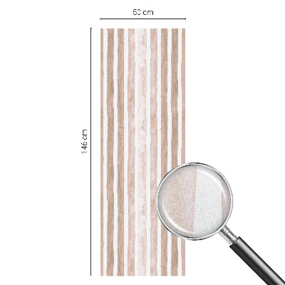 Folia mleczna na okno wzór witraż Brązowe pasy