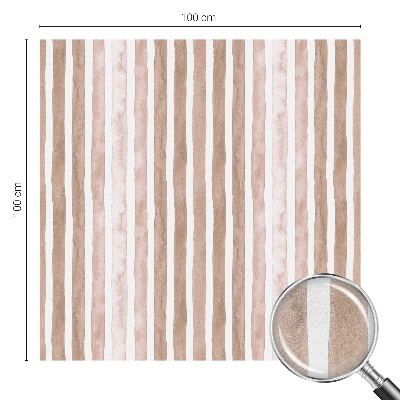 Folia mleczna na okno wzór witraż Brązowe pasy