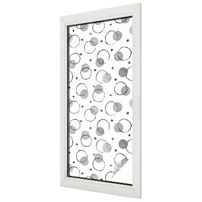 Witraż przyklejany na okno folia matowa Szare koła