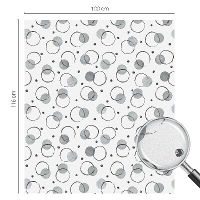 Witraż przyklejany na okno folia matowa Szare koła