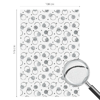 Witraż przyklejany na okno folia matowa Szare koła