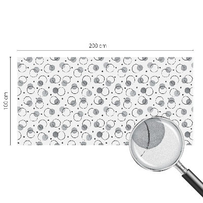 Witraż przyklejany na okno folia matowa Szare koła