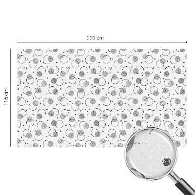 Witraż przyklejany na okno folia matowa Szare koła