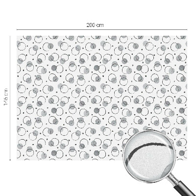 Witraż przyklejany na okno folia matowa Szare koła