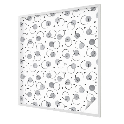 Witraż przyklejany na okno folia matowa Szare koła