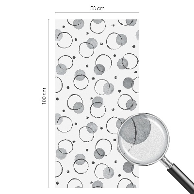 Witraż przyklejany na okno folia matowa Szare koła