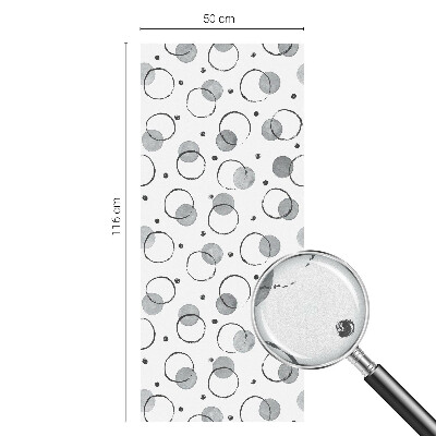 Witraż przyklejany na okno folia matowa Szare koła